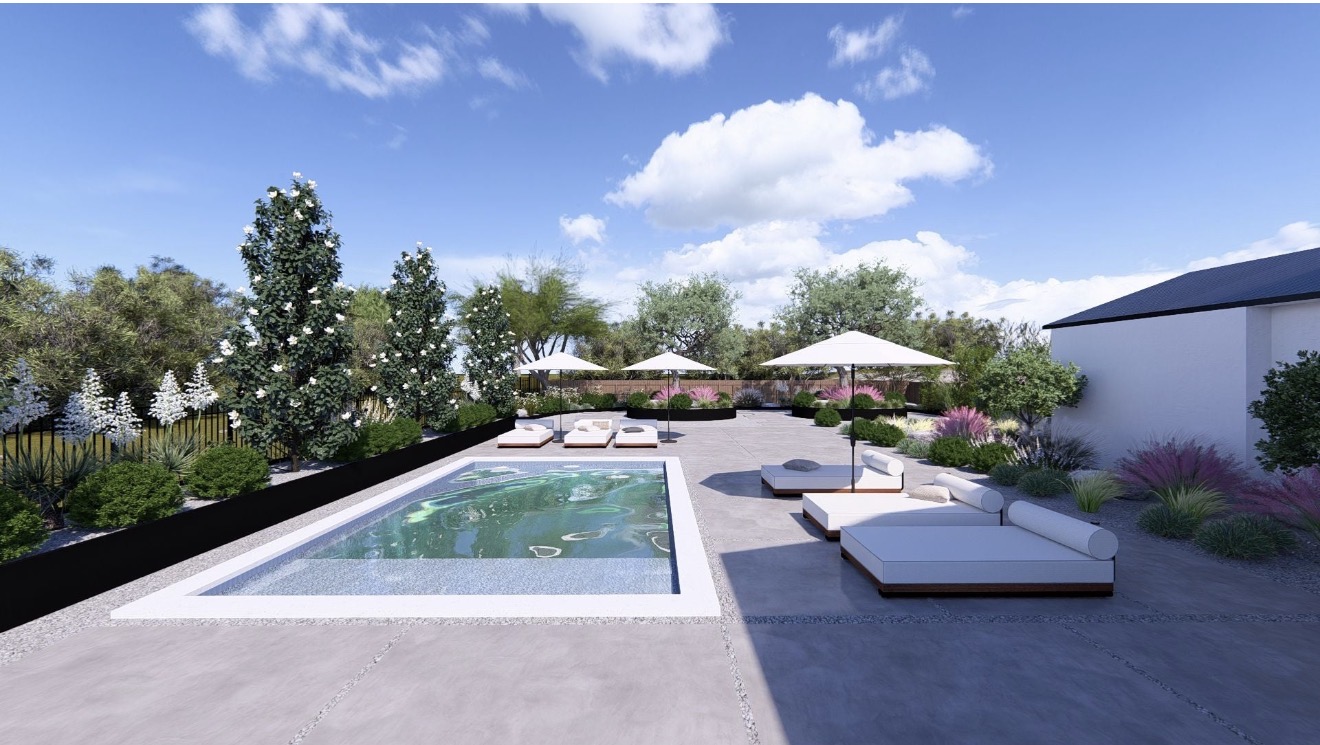 Pool and landscape design concept